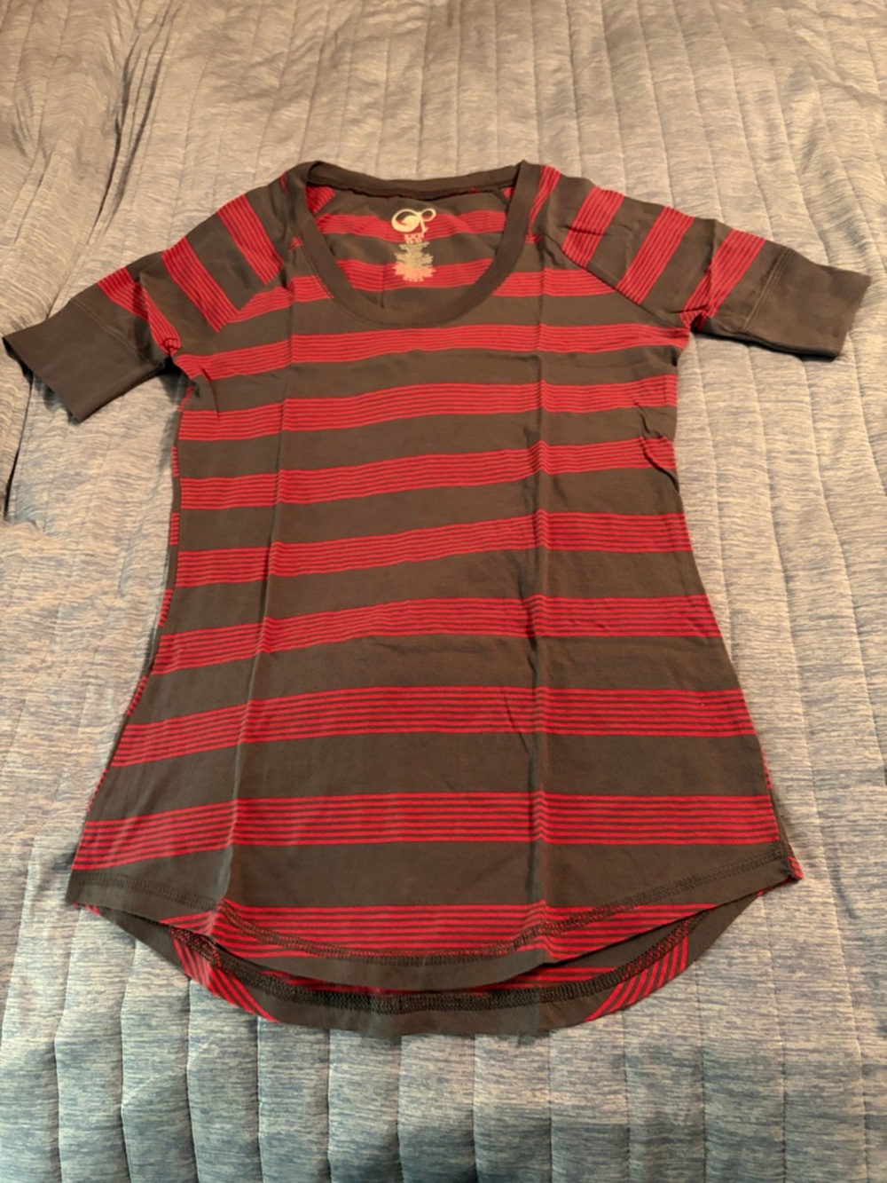 OshKosh B'gosh Red & Black Striped Girls' Tee